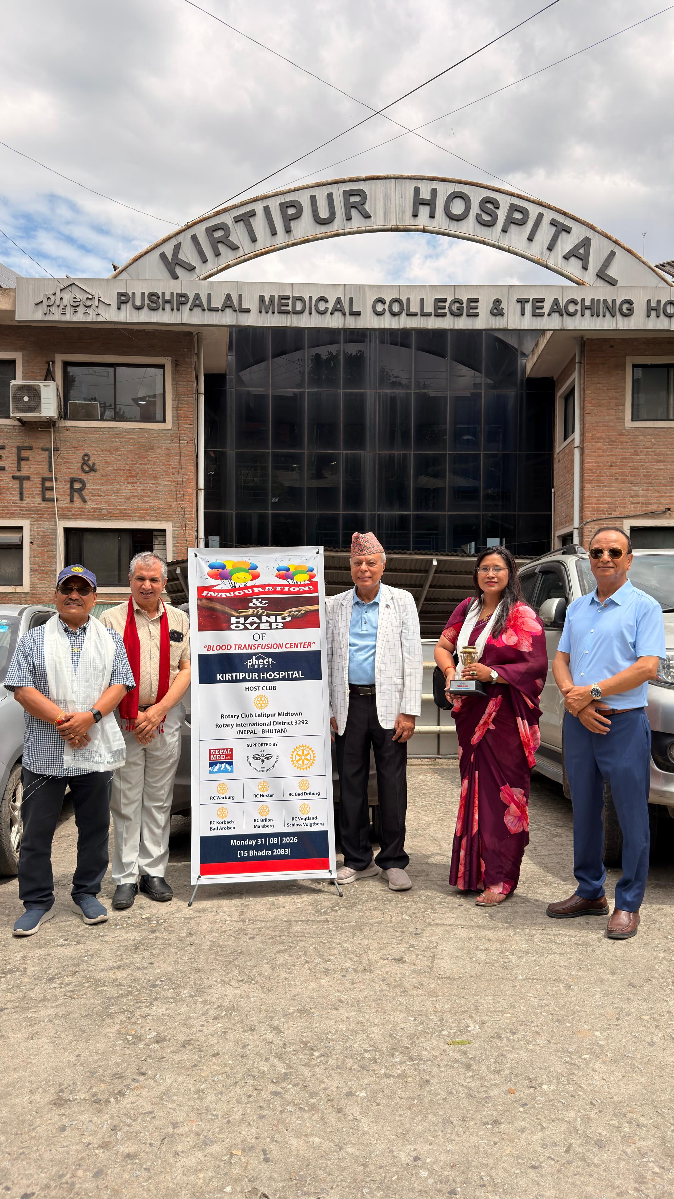 Official Inauguration and Handover of Blood Transfusion Center